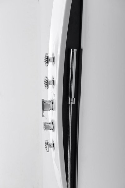 Sapho MOLA Sprchový panel s termostatickou batériou biely, rôzne inštalácie