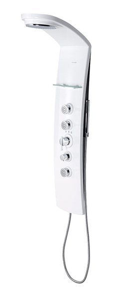Sapho LUK Sprchový panel s termostatickou batériou biely, rôzne inštalácie
