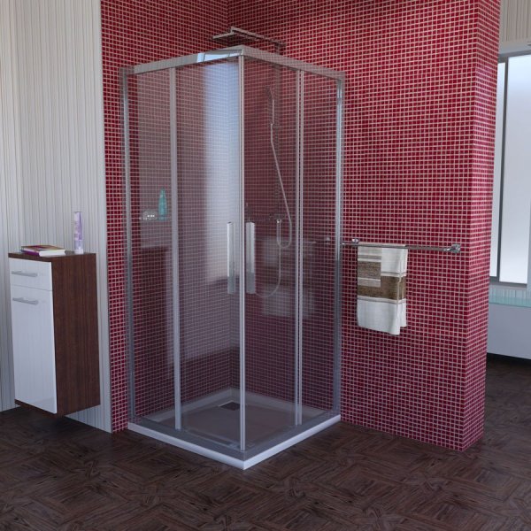 Sapho LUCIS LINE Štvorcová sprchová zástena 900x900mm, číre sklo, rôzne prevedenia