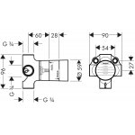 Axor  16930180 Základní těleso pro QUATTRO, čtyřcestný přepínací ventil pod omítku