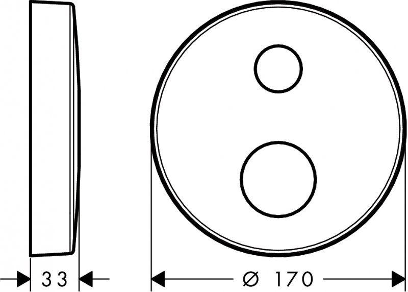 Axor Predlžovacia rozeta ROUND, dva otvory, 0-1-2 rôzne prevedenia