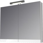 Kronzi ZEN Zrkadlová skrinka s dvierkami rôzne rozmery a prevedenia Typ: ZKZEN0857013-A 850 mm, biela lesklá farba, vysoký lesk