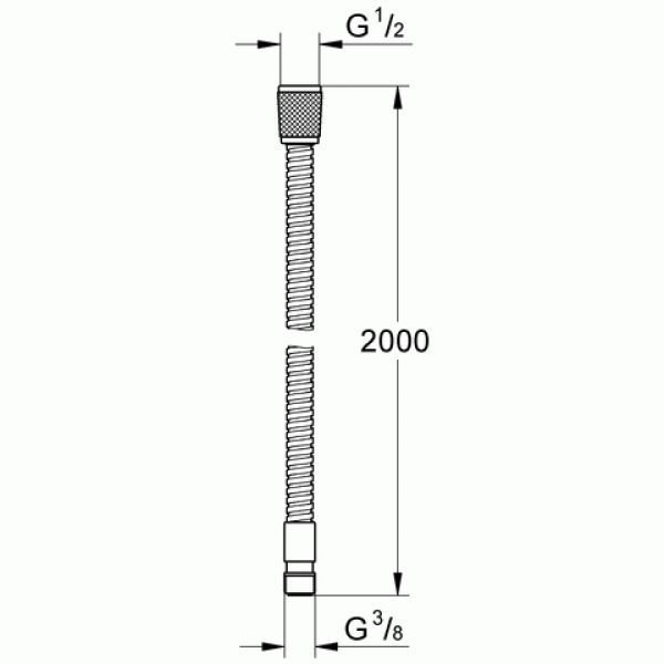 Grohe Relaxaflex Metal Longlife Kovová sprchová hadica 1500 mm, rôzne prevedenia