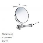 Smedbo Outline Kozmetické zrkadlo 200 mm, rôzne prevedenia