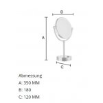 Smedbo Outline Kozmetické zrkadlo LED-technológia 180 mm, leštený chróm FK474E