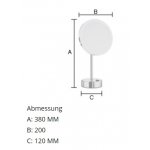 Smedbo Outline Kozmetické zrkadlo LED-technológia 200 mm, rôzne prevedenia
