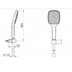 HANSA DESIGNO Ručná sprcha Style Set pre vaňové batérie biela/chróm 84380213