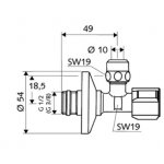 Schell Rohový regulačný ventil s filtrom chróm 054280699