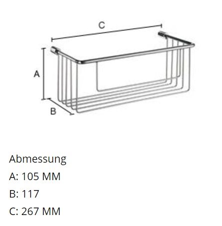 Smedbo Sideline Odkladacia polička do sprchy 267 x 117 mm, leštený chróm DK1002