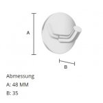 Smedbo Sideline Samonalepovací  háčik 48 mm, pochrómovaná nerezová oceľ DK2113