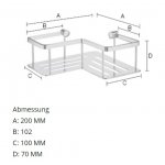 Smedbo Sideline Dizajnový košík na umývacie potreby
rohový plochý 200 x 200 mm, leštený chróm DK3025