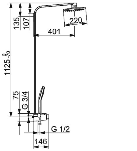 HANSA EMOTION Sprchová termostatická batéria, DN 15 (G1/2) rôzne prevedenie