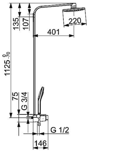 HANSA EMOTION Sprchová termostatická batéria, DN 15 (G1/2) rôzne prevedenia