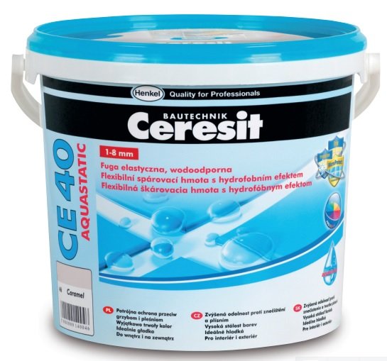Ceresit 2402953 AQUASTATIC Flexibilná škárovacia hmota s hydofóbnym efektom, 2kg/5kg rôzne prevedenia