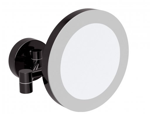 Bemeta DARK Kozmetické zrkadlo s LED osvetlením 225x200x365 mm, čierna 116101770