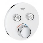 Grohe Grohtherm SmartControl Termostat kruh pre podomietkovú inštaláciu s 2 ventilmi rôzne prevedenia Typ: 29151LS0 prevedenie mesačná biela bez držiaka na sprchu (29 151 LS0)