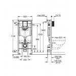 Grohe Rapid SL 38 539 001 Modul pro WC, stavební výška 1.13 m (38539001)