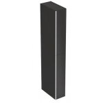 Geberit Acanto 220x1730x476 mm, různá provedení 500.638 Vysoká skříňka s dvěma výsuvy Typ: 500.638.16.1 korpus lakovaný matný černý, dveře sklo lesklé černé