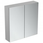 IDEAL Standard Basic Zrkadlová skrinka 2-oj dverová rôzne prevedenia Typ: T3590AL rozmer 700 x 170 x 700 prevedenie drevotrieska s dekorom matný hliník