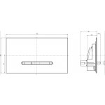Villeroy & Boch Viconnect Ovládacie tlačítko WC 253 x 145 x 20 mm, rôzne vyhotovenie