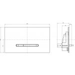 Villeroy & Boch Viconnect Ovládacie tlačítko WC 253 x 145 x 20 mm, rôzne vyhotovenia
