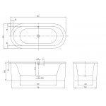 Villeroy & Boch Loop & friends Samostatne stojaci vaňa 1800 x 800 mm, rôzne vyhotovenia