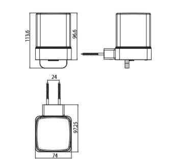 Emco Loft Dávkovač na tekuté mydlo so Satin krištáľ pohárom, Kapacita: cca. 130 ml chróm/sklo, 94x113,6x97,2 mm 0521 001 03