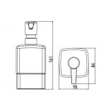 Emco Loft Dávkovač na tekuté mydlo, nádoba Satin Krištáľ, čerpací plastový typ, stojace 70x161x74 mm, rôzne prevedenia