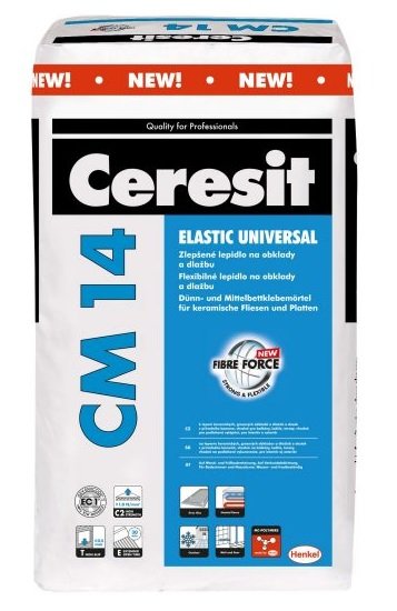 Ceresit 2464598 Zlepšené cementové lepidlo vystužené vláknami, 25 kg  CM14UNIVERSA