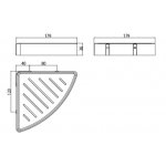 Emco Loft Rohový držiak na špongiu so skrytým pripevnenie na stenu s odnímateľnou plastovou vložkou biela/chróm, 180x36x180 mm 0545 001 03