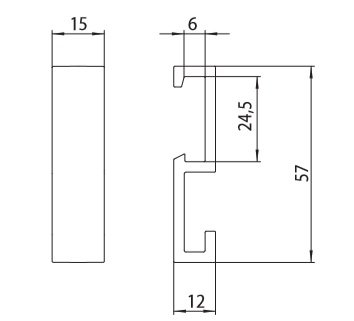 Emco Loft Zavesovacie háčiky- set 3 biela, 15x12X57 mm 0575 139 00