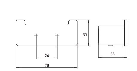 Emco Loft Dvojitý háčik 70x30x33 mm, rôzne prevedenia