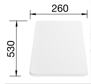 Blanco Univerzálna doska na krájanie, biely plast 530x260 mm 217611