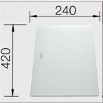 Blanco Doska na krájanie z bieleho satinovaného skla pre ZEROX 420x240 mm 225333