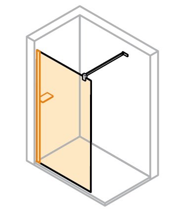 Huppe Select+ Bočná stena samostatne stojaca, 8 mm číre sklo, rôzne vyhotovenia
