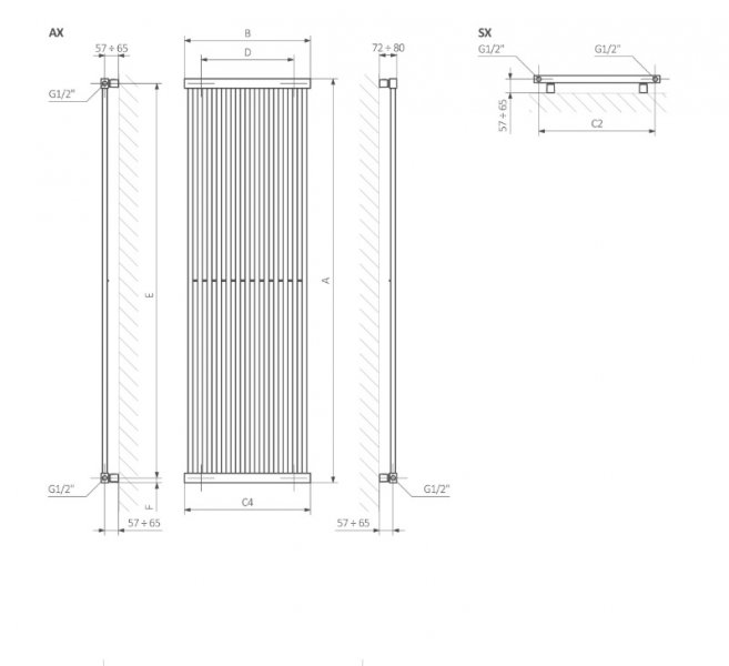 Terma Intra Kúpeľnový radiátor rôzne prevedenia