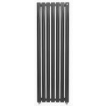 Terma Pier Koupelnový radiátor různá provedení Typ: WGB19138041KMBCZX, rozměr 1380 x 410 mm, metalická černá, středové připojení teplovodní vytápění bez tyče
