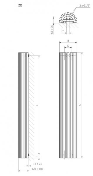 Terma Triga AN Kúpeľnový radiátor rôzne prevedenia