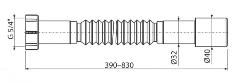 Alcadrain (Alcaplast) Flexi pripojenie 5/4" × 32/40 plast A750