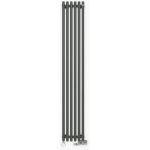 Terma Tune VWS Kúpeľnový radiátor rôzne prevedenia Typ: WGTSV060139KMGRSX, rozmer 600 x 1390 mm, metalická šedá, klasické pripojenie teplovodné vykurovanie bez tyče