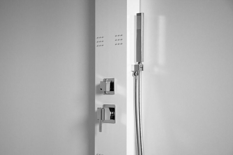 Aquatek PALMA Hydromasážny sprchový panel hliníkový biela HPPALMAMB