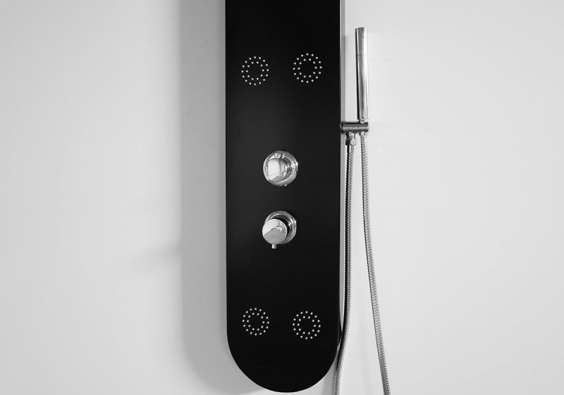 Aquatek SUMATRA Hydromasážny sprchový panel hliníkový matná čierna