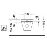 DURAVIT DuraStyle Závesné WC Vital Duravit Rimless 370 x 700 mm, rôzne prevedenia