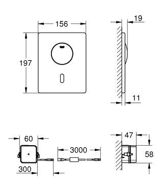 Grohe Tectron Skate Infračervená elektronika pre WC nádržky rôzne varianty