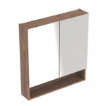 Geberit Selnova Square různá provedení Zrcadlová skříňka Typ: 501.266.00.1 Šířka 58,8 cm ořech biely, melamín s drevenou strukturou