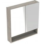 Geberit Selnova Square různá provedení Zrcadlová skříňka Typ: 501.267.00.1 Šířka 58,8 cm ořech biely světlý, melamín s drevenou strukturou