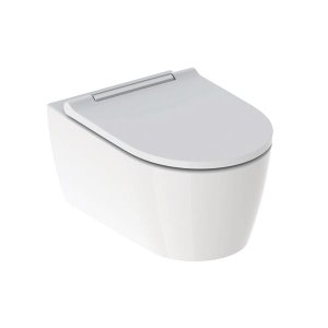 Geberit ONE Závesné WC s WC sedadlom 36,5x54x34,5 cm, rôzne prevedenia Typ: 500.202.JT.1 farba krytky lesklý chróm, matná biela