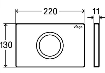 VIEGA Prevista WC ovládacia doska, ušľachtilá oceľ rôzne prevedenia model 8635.1