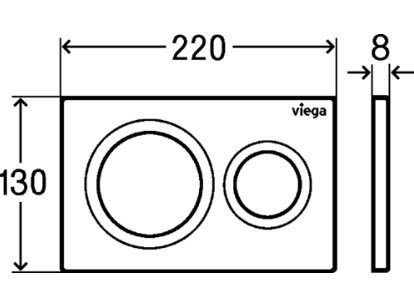 VIEGA Prevista WC ovládacia doska, plast rôzne prevedenia model 8610.1