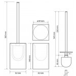 Bemeta GAMMA WC kefa na postavenie 92x385x92 mm, rôzne prevedenia
